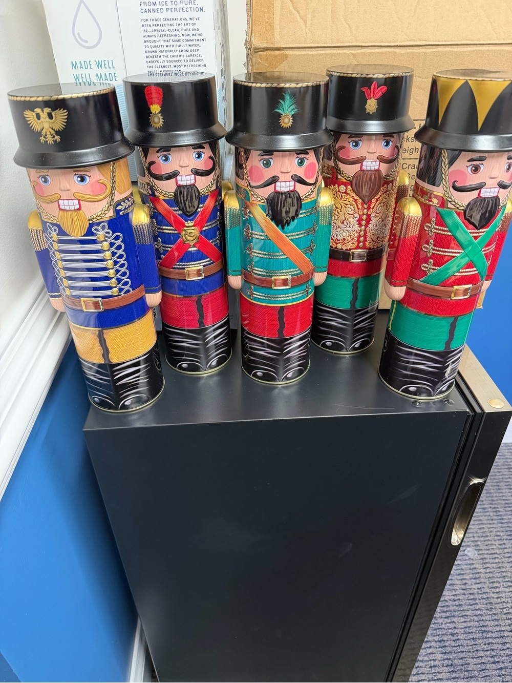Festive Nutcracker Soldier Holiday Figurine Set - Multicolor